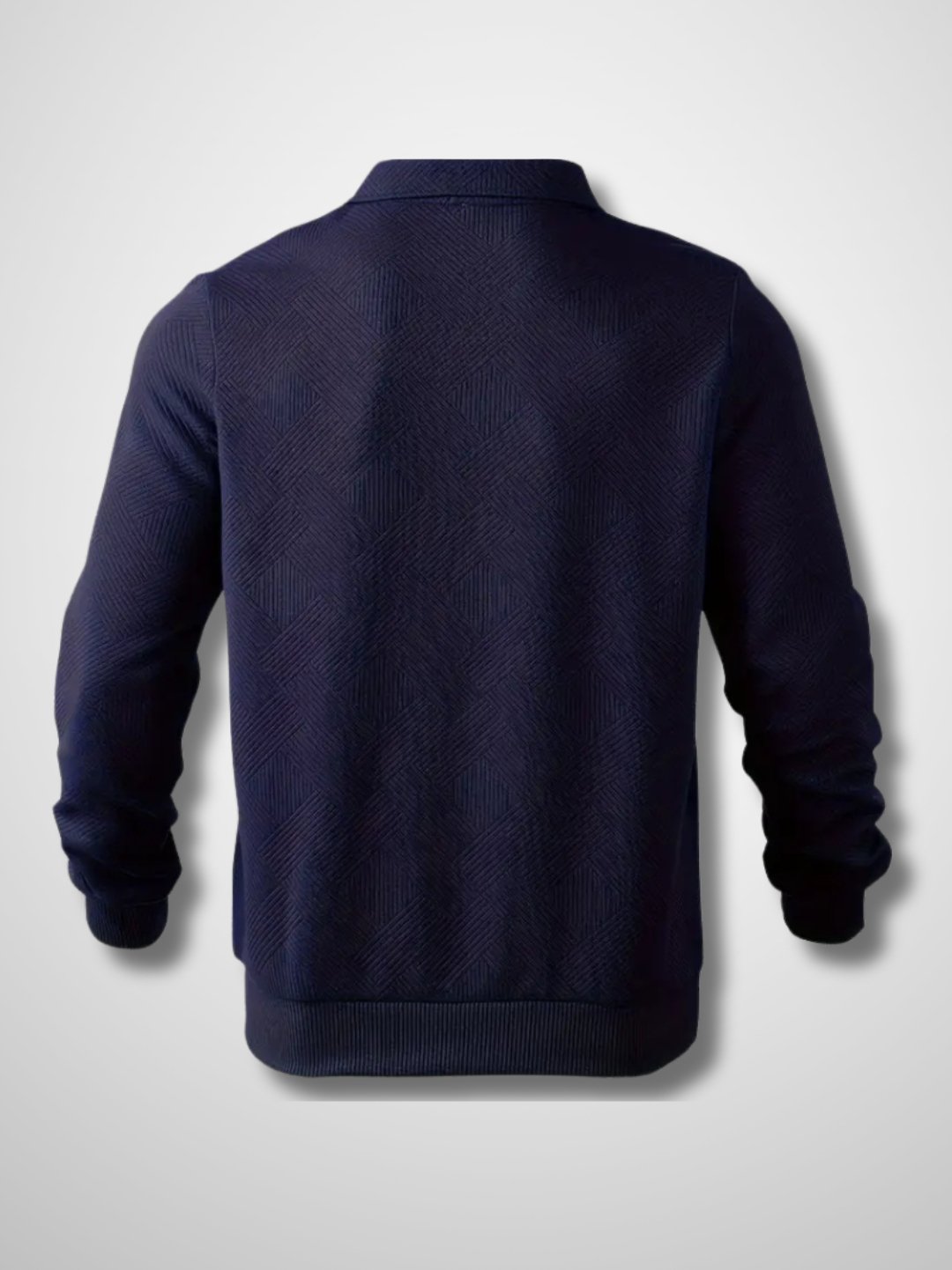 Geometric Knit Half-Zip Sweater