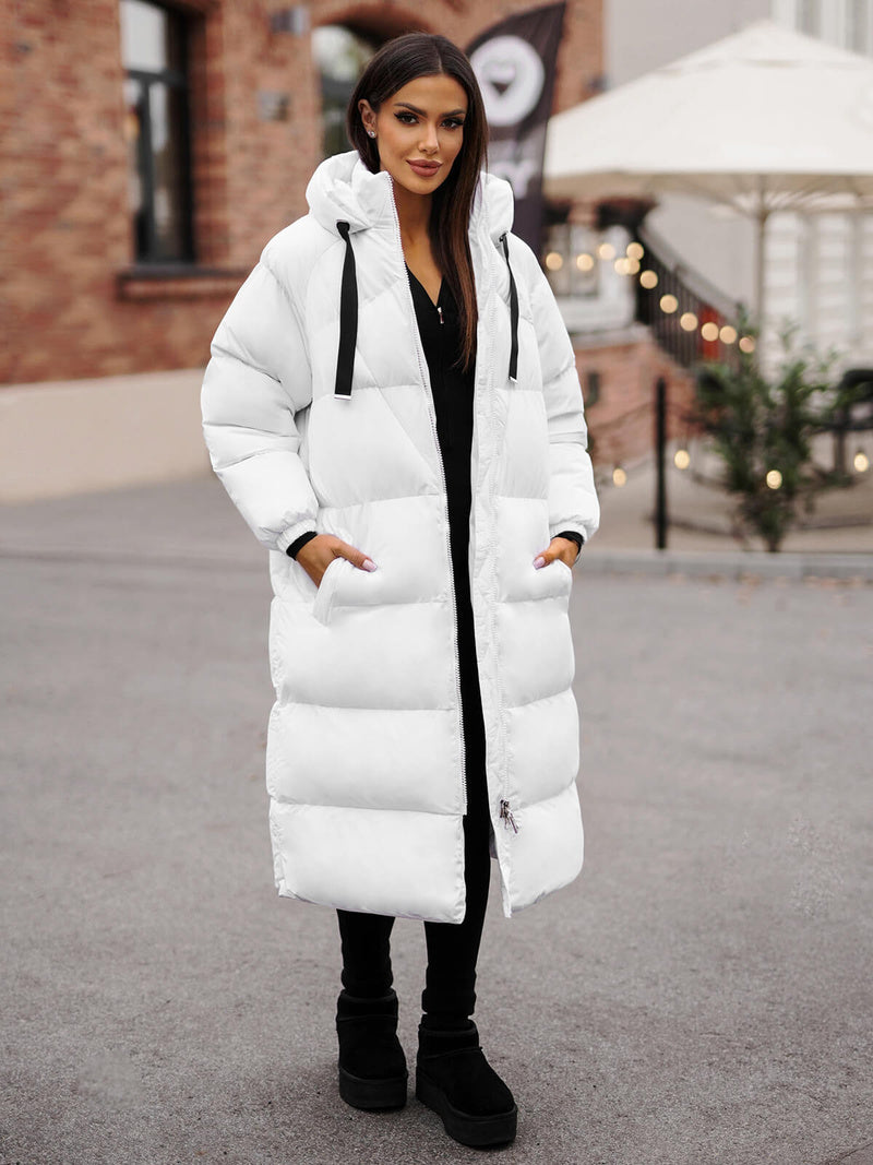Ciedera Long Quilted Winter Puffer Coat