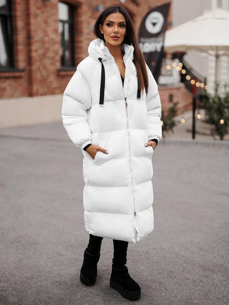 Ciedera Long Quilted Winter Puffer Coat