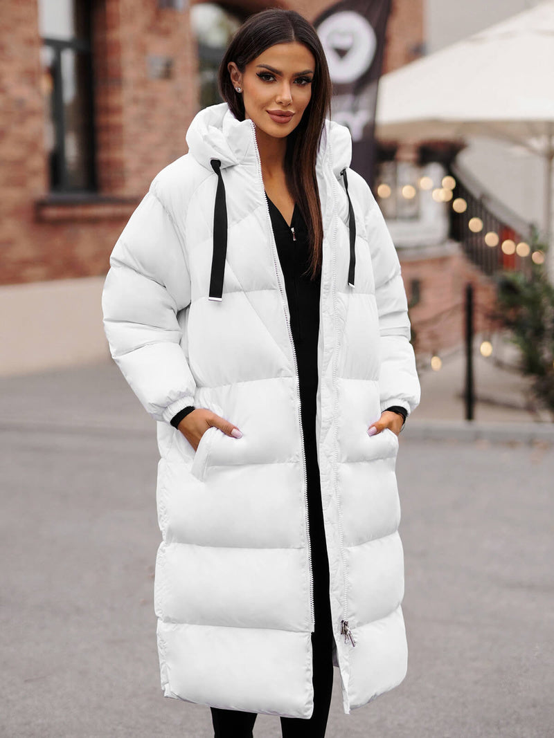 Ciedera Long Quilted Winter Puffer Coat