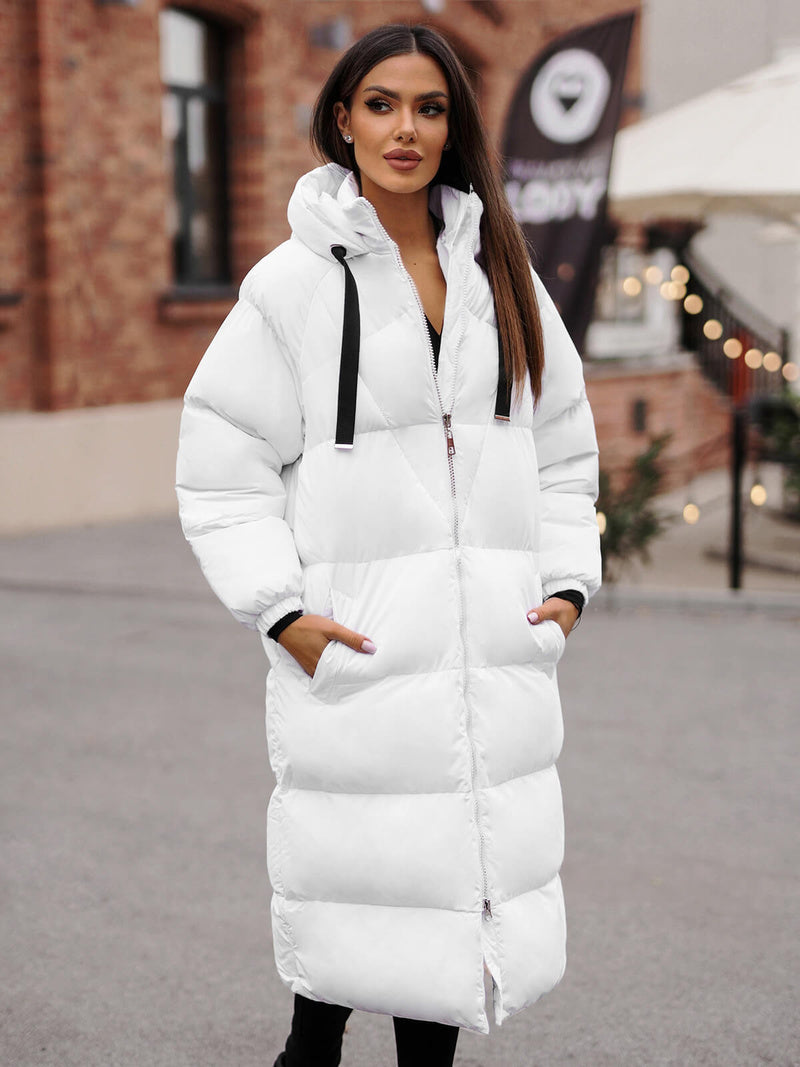 Ciedera Long Quilted Winter Puffer Coat