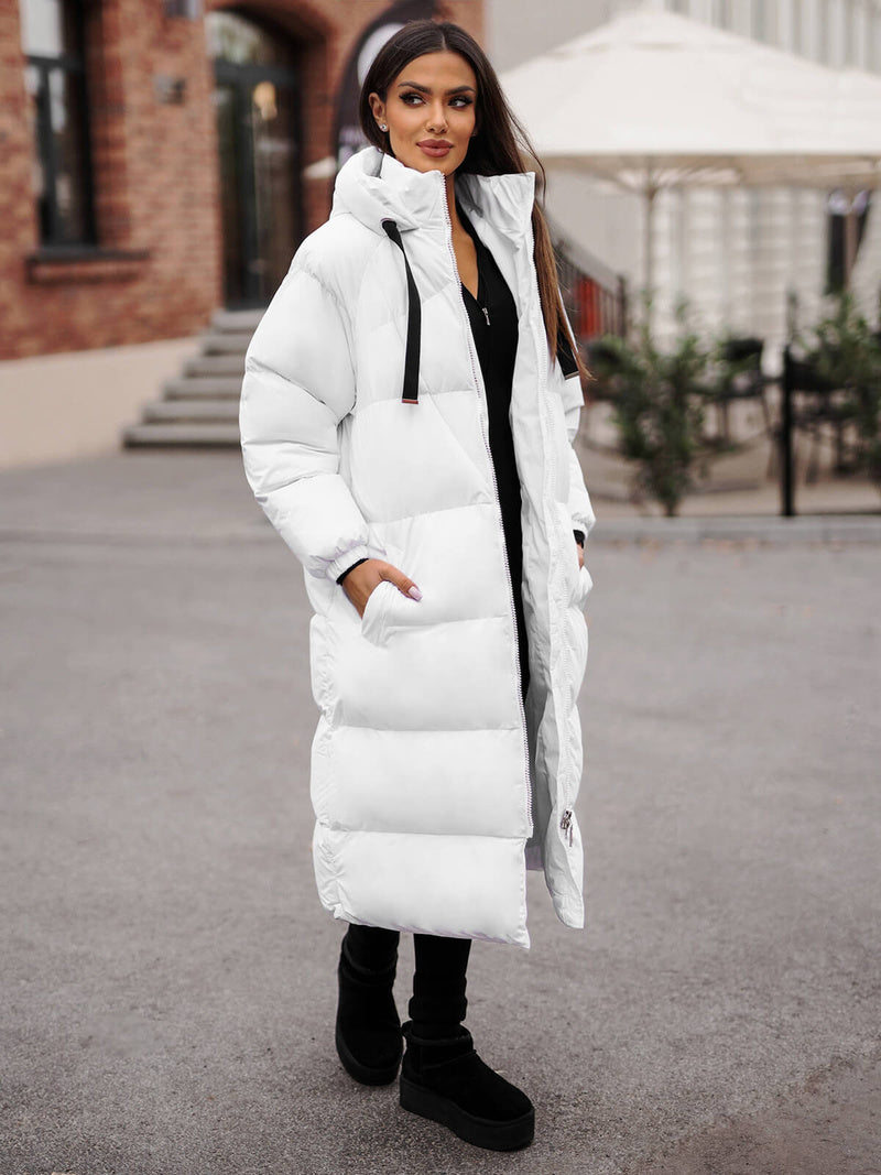 Ciedera Long Quilted Winter Puffer Coat