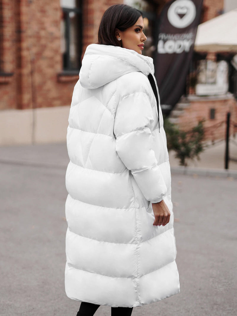 Ciedera Long Quilted Winter Puffer Coat