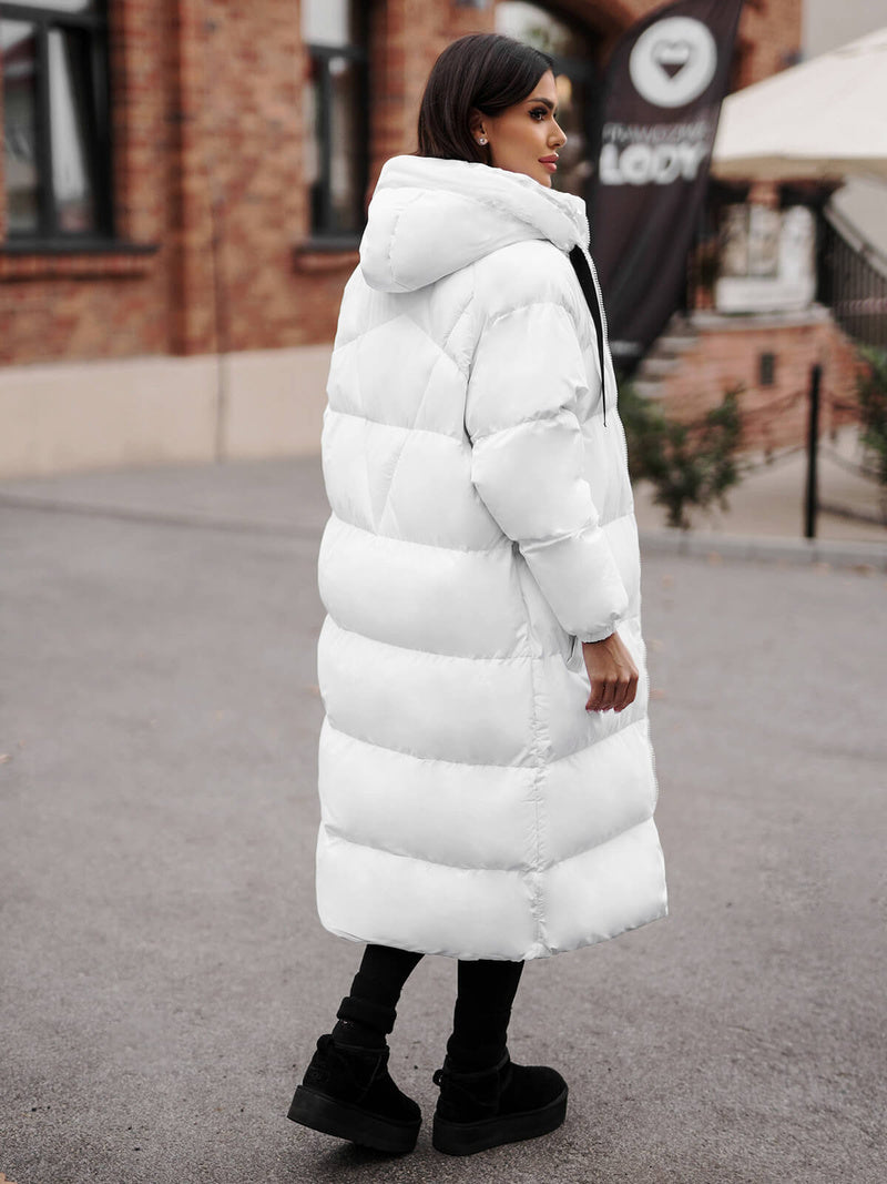 Ciedera Long Quilted Winter Puffer Coat