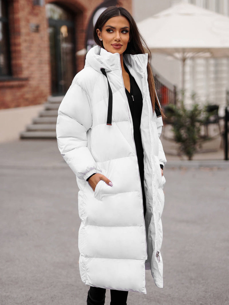 Ciedera Long Quilted Winter Puffer Coat