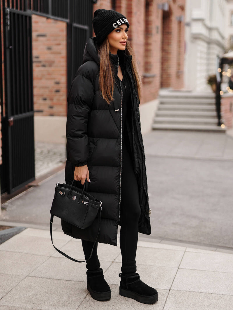 Ciedera Long Quilted Winter Puffer Coat