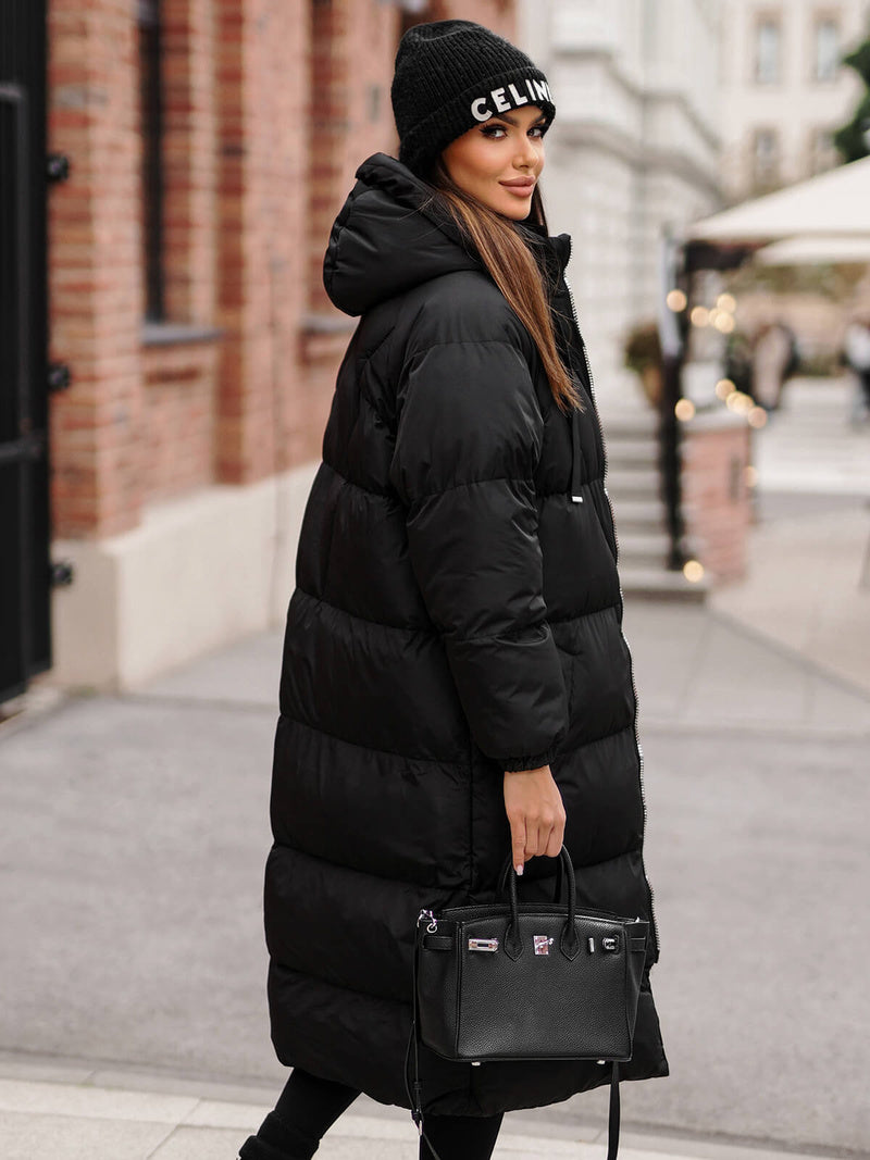 Ciedera Long Quilted Winter Puffer Coat