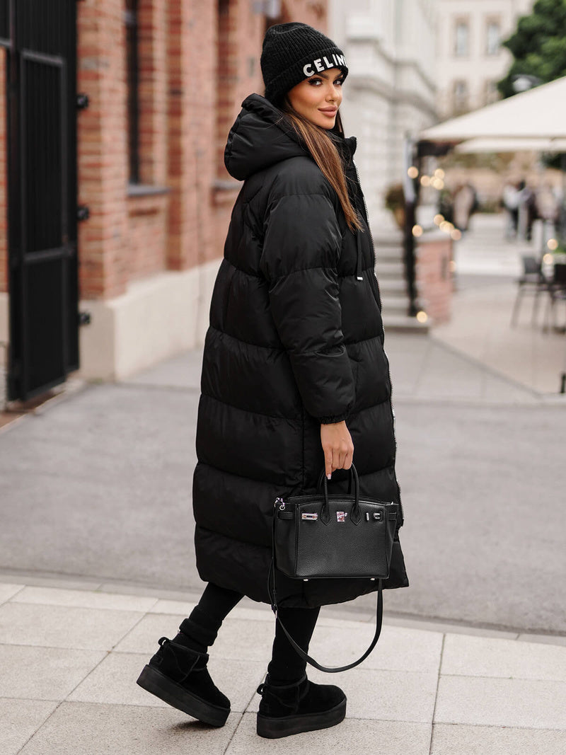 Ciedera Long Quilted Winter Puffer Coat