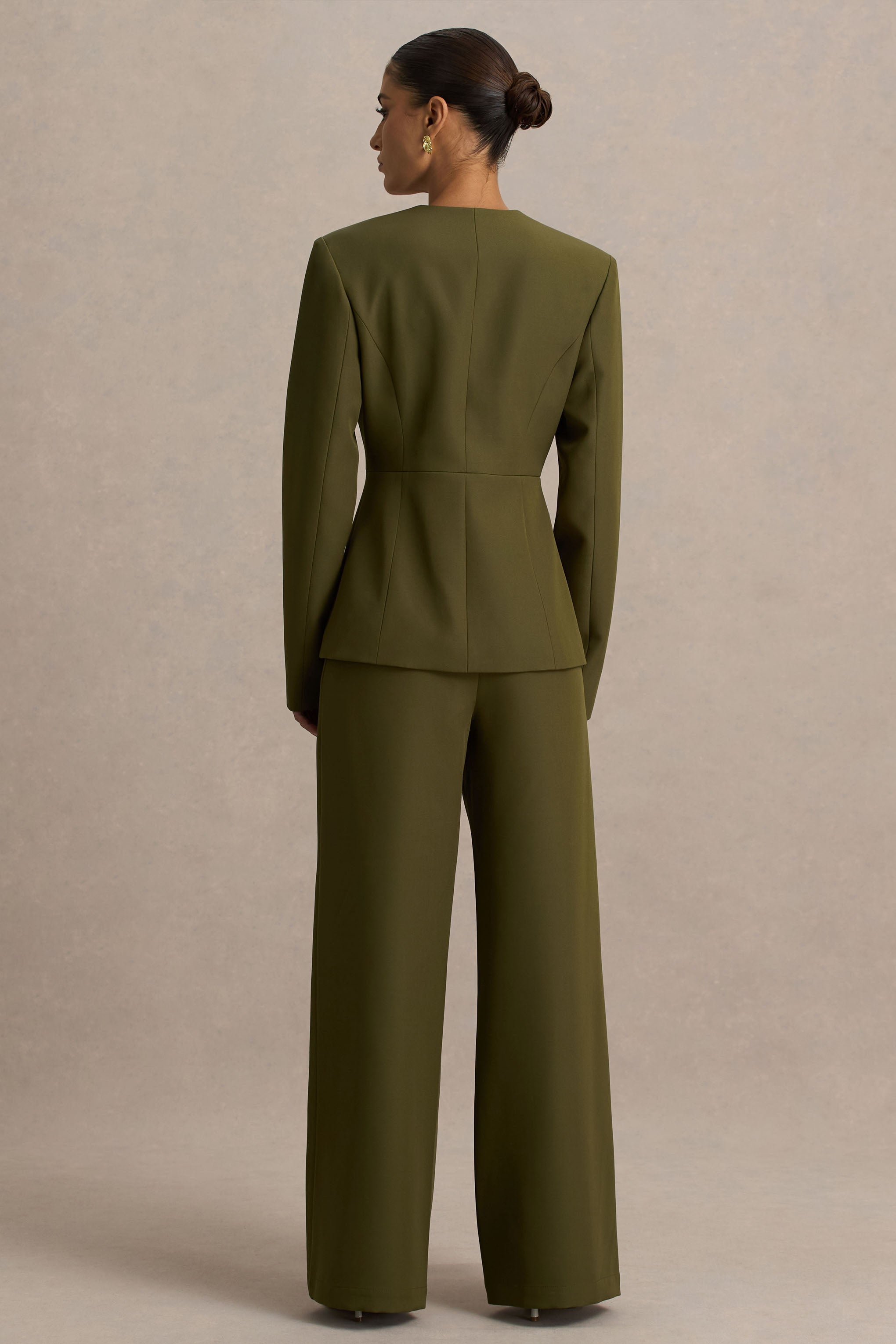 Ciedera Straight-Leg Trousers Olive