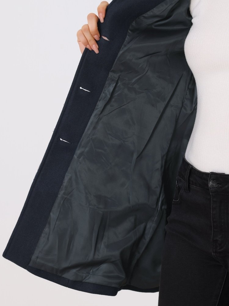 Amber Classic Tailored Wool Blend Coat