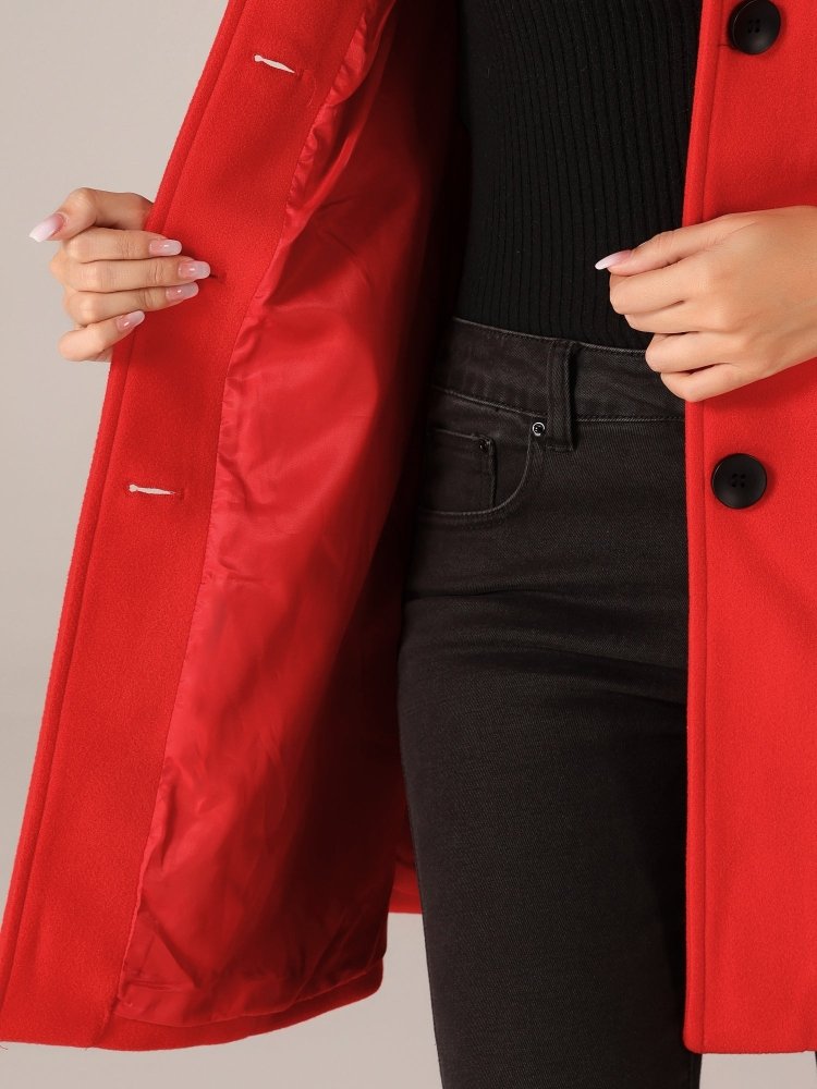 Amber Classic Tailored Wool Blend Coat