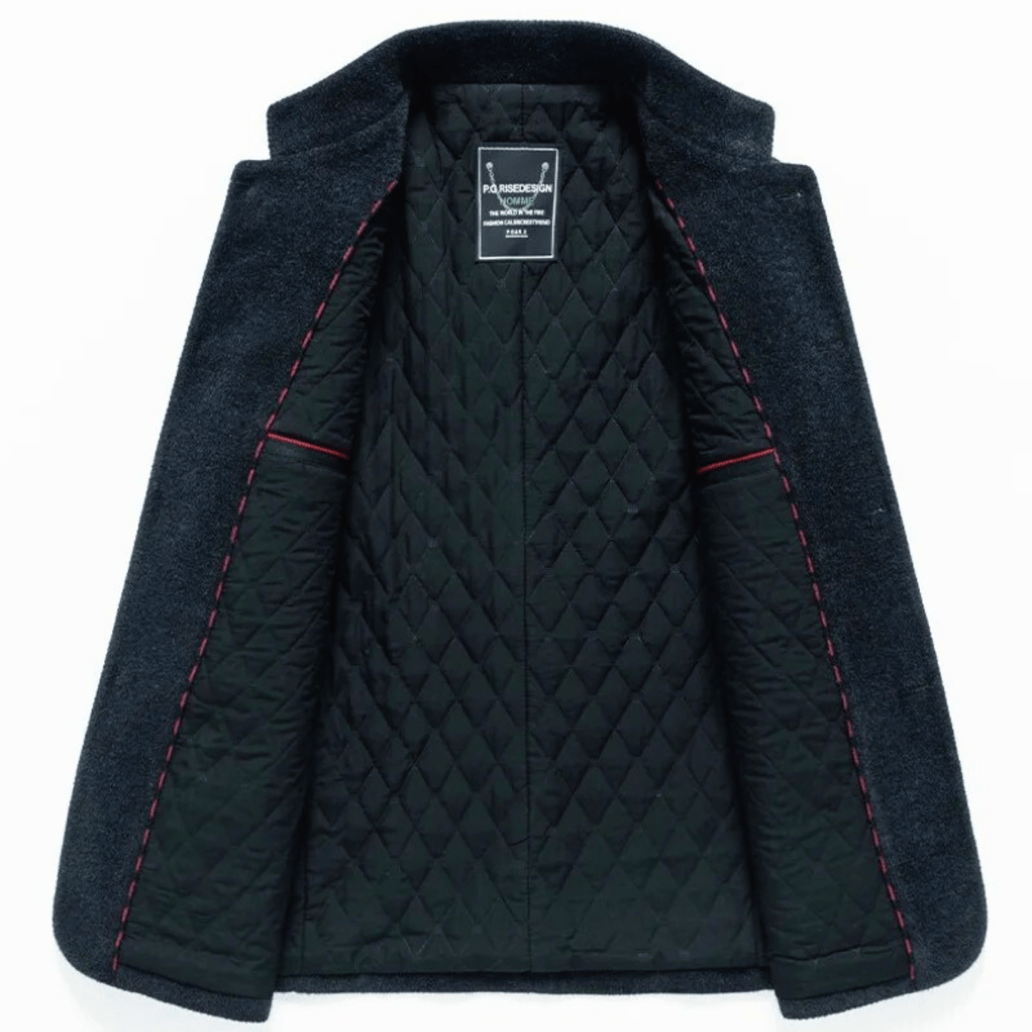 Ciedera Quilted Lined Wool Blend Jacket